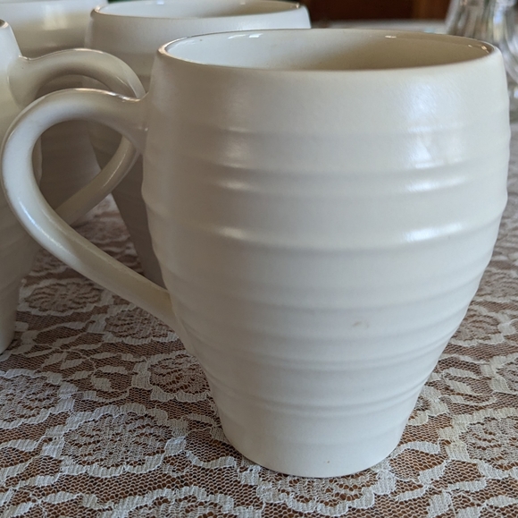 Mikasa Dining Mikasa Mugs White Swirl Dj0 Dishwasher Microwave Safe